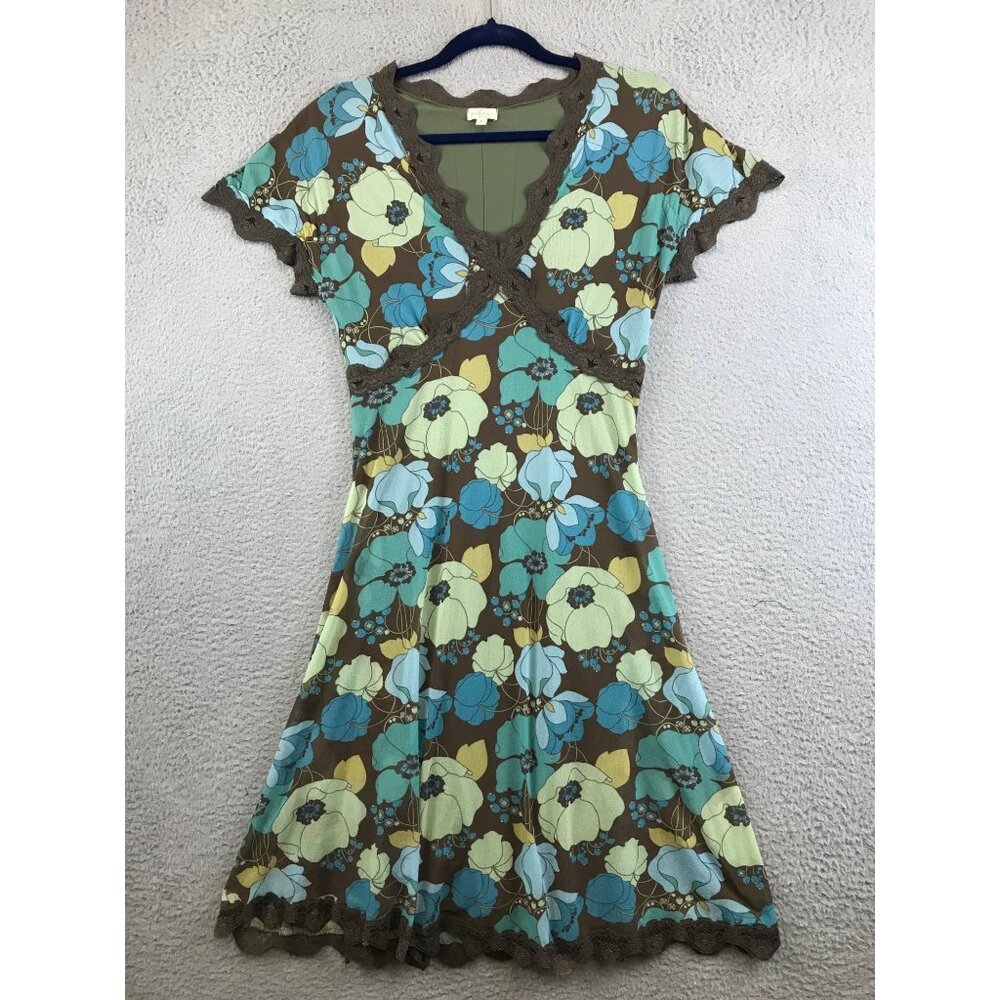 Petit Pois flowers Summer Spaghetti‎ Strap Back Dress size L